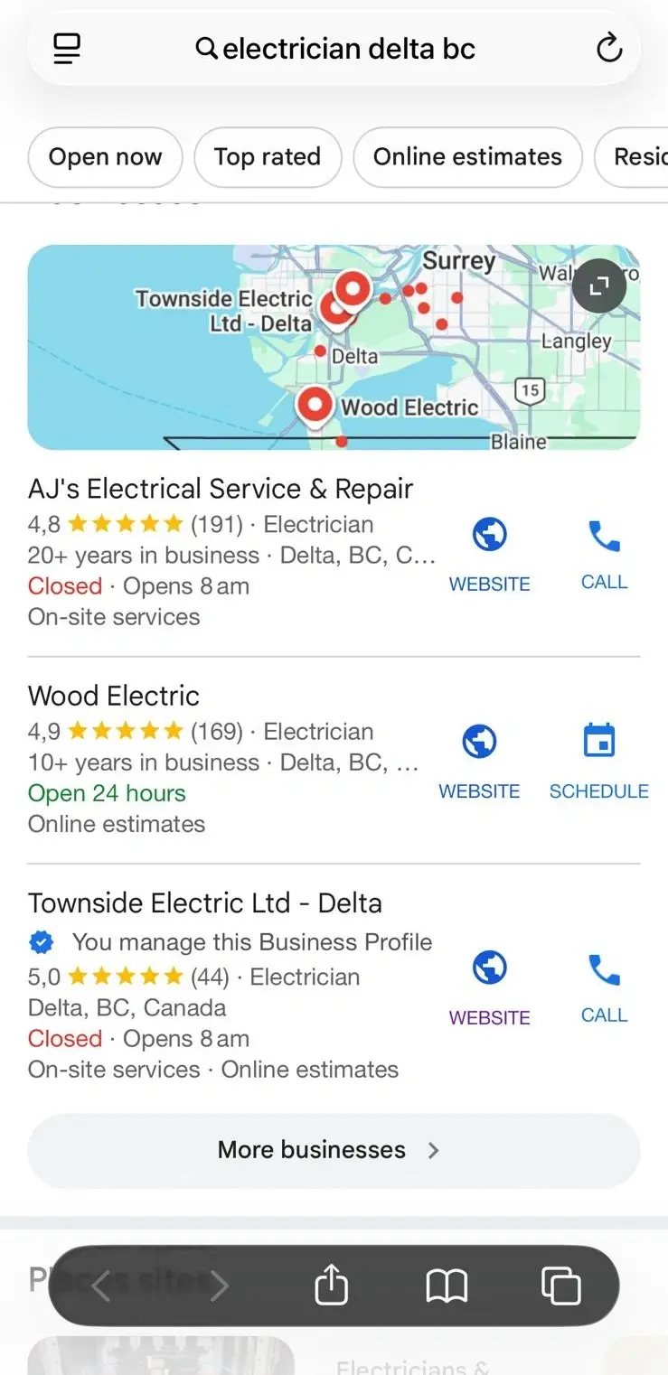 Client ranking result screenshot 3