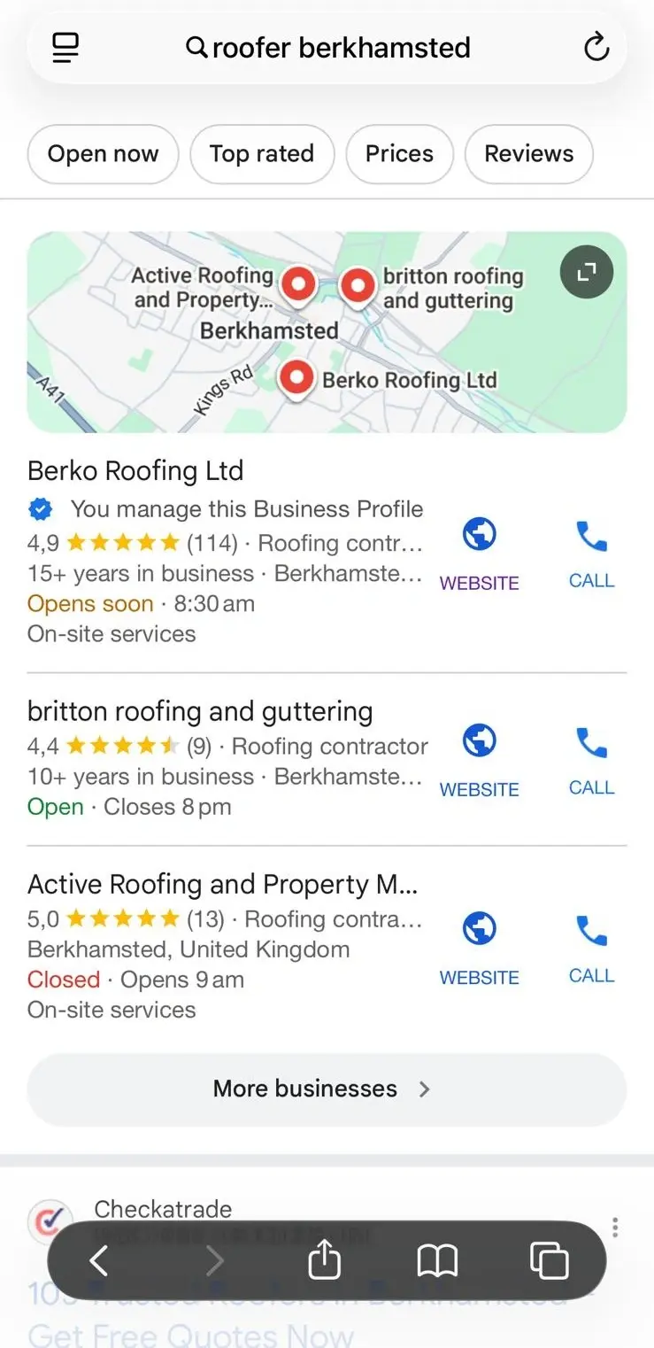 Client ranking result screenshot 4