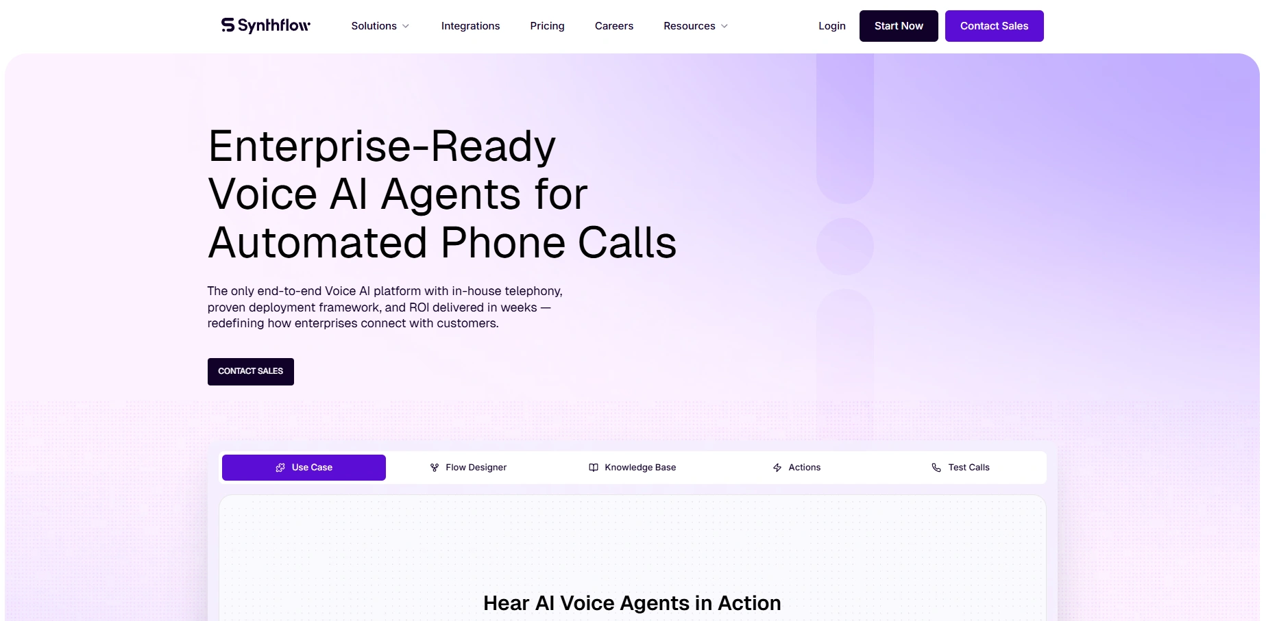 A glimpse into Synthflow's approachable world, where complex technology is made simple and reachable for everyone.