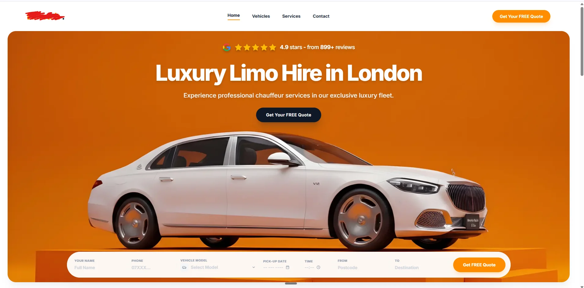 The landing page we built for the ads