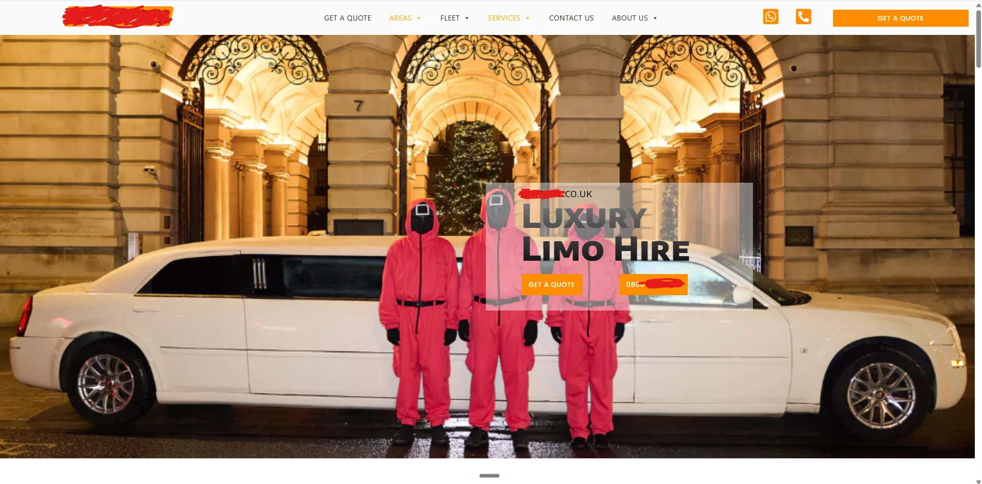 His landing page where the ads didn't work