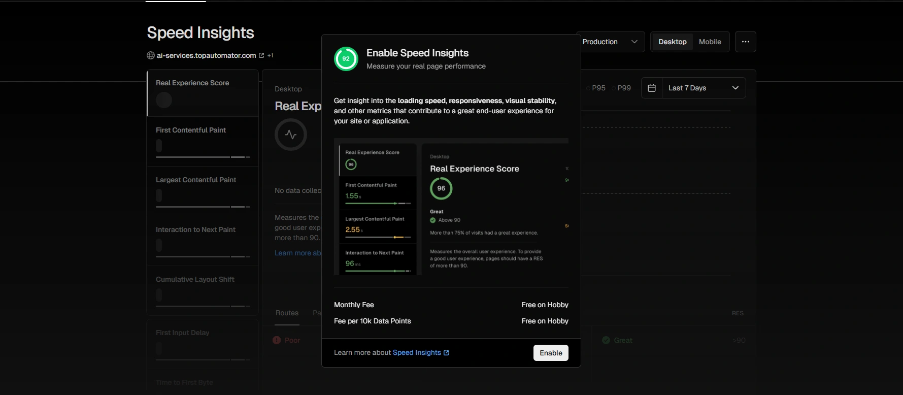 Vercel Speed Insights